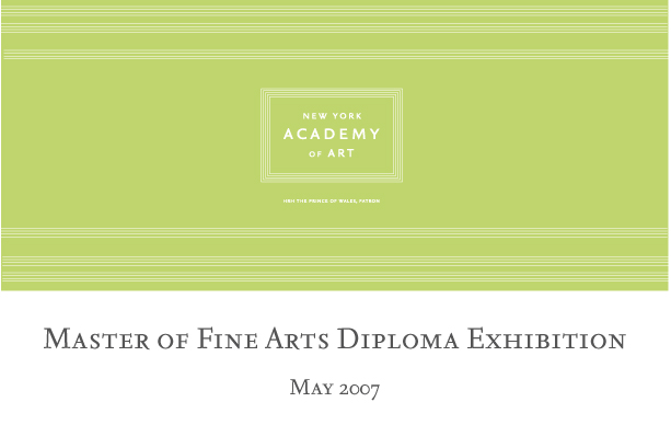 Master of Fine Arts Diploma Exhibition, May 2007
