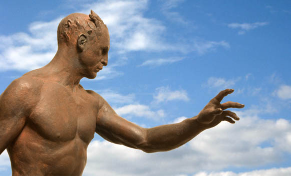 Reaching statue