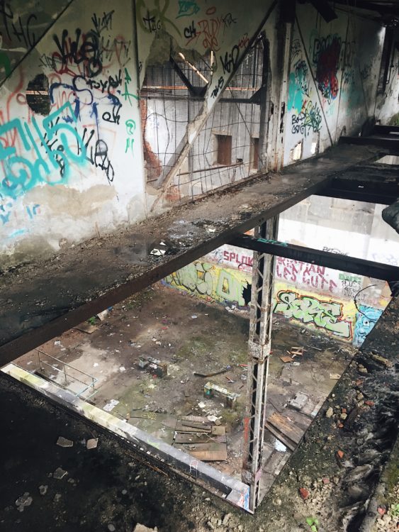 Second floor of an abandoned mill along the Karl Heine canal