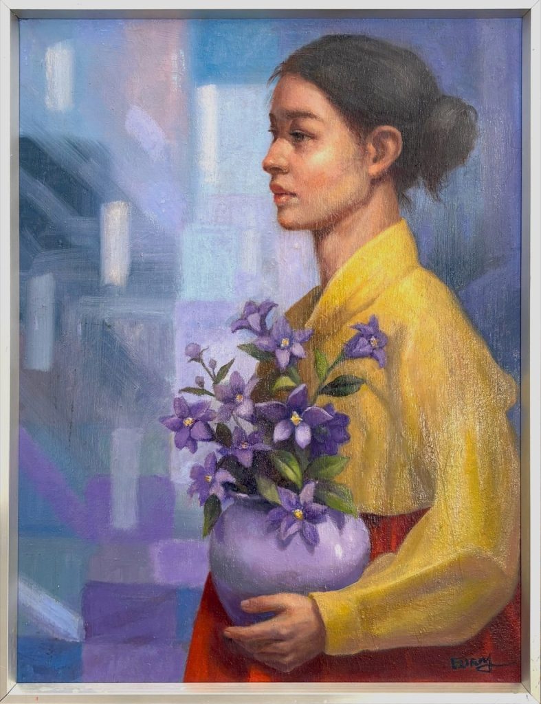 Into the Unknown World, by Eun Young Yun, 2024, oil on canvas