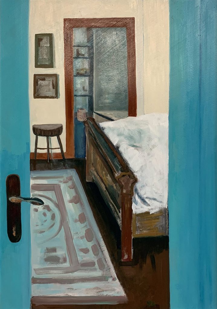 Refuge, by Linda Andrei, 2020, oil on linen