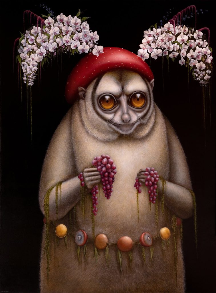 Bacchus, by Jean-Pierre Arboleda, 2019, oil on canvas