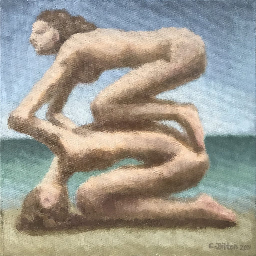 Equilibrium, by Chris Bilton, 2021, oil on canvas