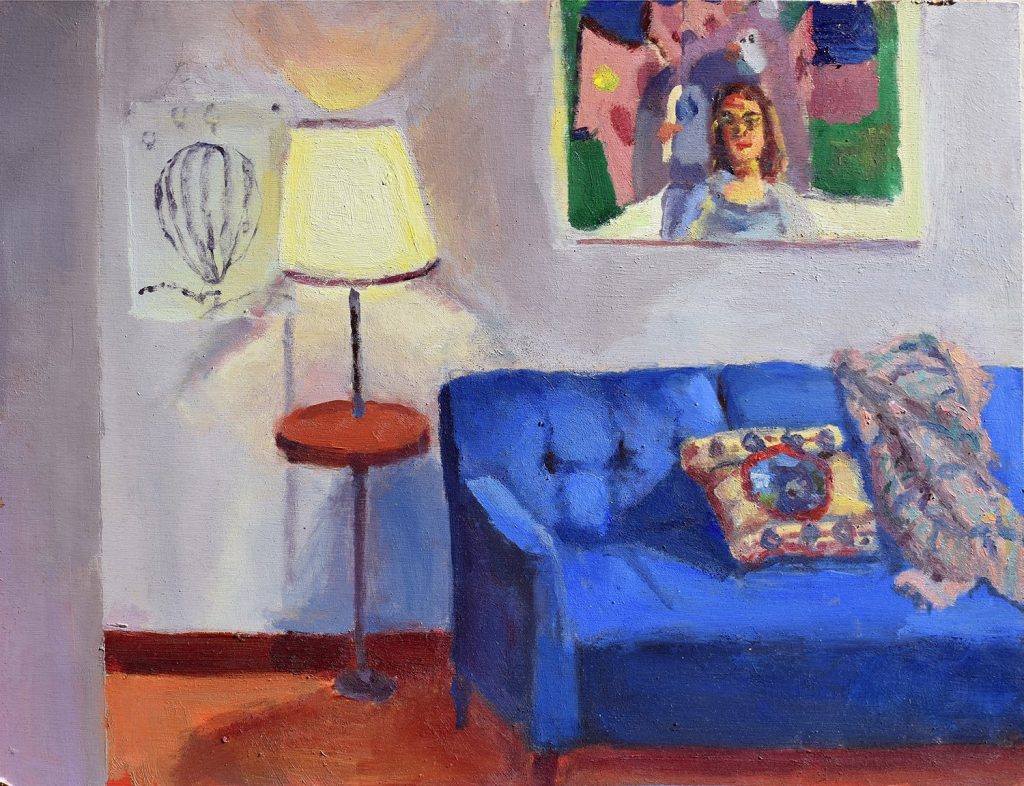 View from Quarantine, by Leda Brittenham, 2020, oil on board