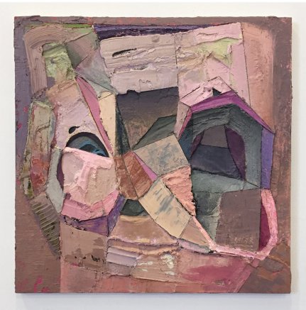 Head, by Nicolas Holiber, 2017, acrylic and oil on panel