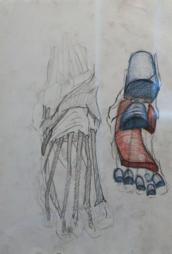 Foot, by Cory Dixon, 2012, Graphite on paper
