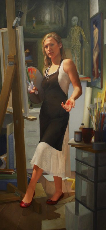 Self-Portrait, by Elisabeth Ehmann, 2012, Oil on canvas