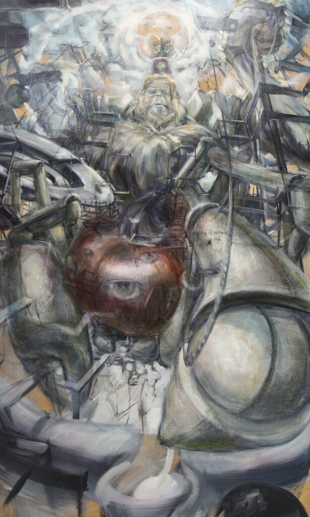 Hommunculus Regression, by Mitchell Martinez, 2012, Oil on wood