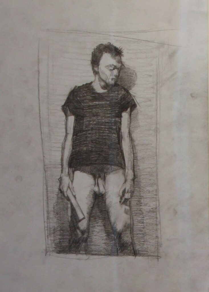Standing Pose, by Cory Dixon, 2012, Graphite on paper