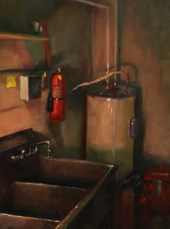 Boiler Room, by John Jameson, 2012, Oil on panel