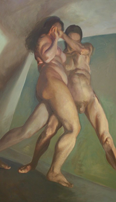 The Dancer Diptych, by Echo Shi, 2012, Oil on canvas