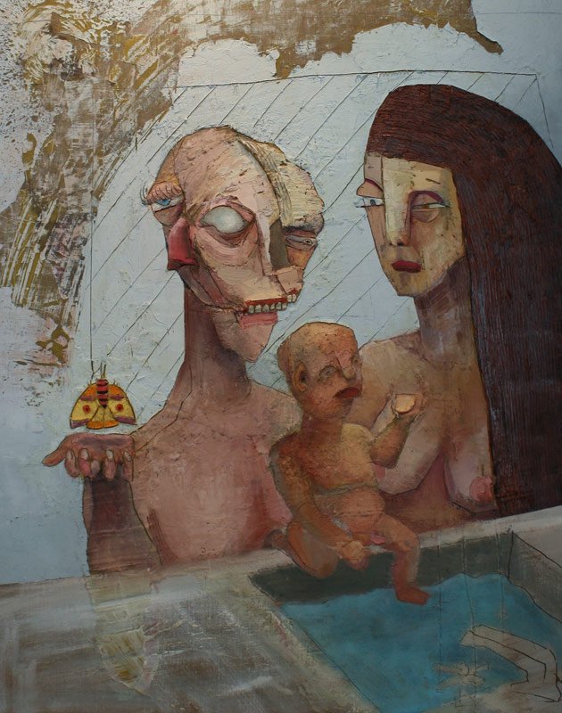 Bath Time, by Nicholas Holiber, 2012, oil on linen over panel