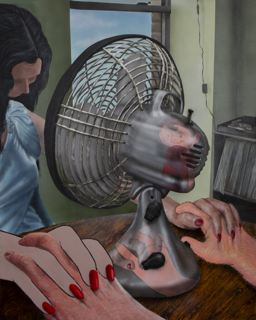 Fan, by Trey Abdella, acrylic on canvas