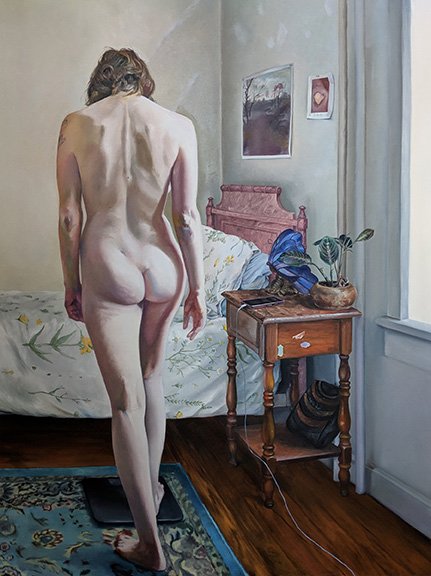 Ritual, by Aurora Abzug, 2018, oil on canvas