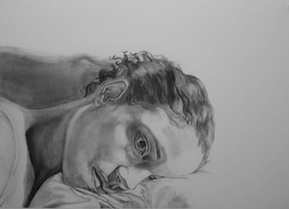 Night RX, by Carrie Adams, 2010, Charcoal and chalk on Fabriano paper