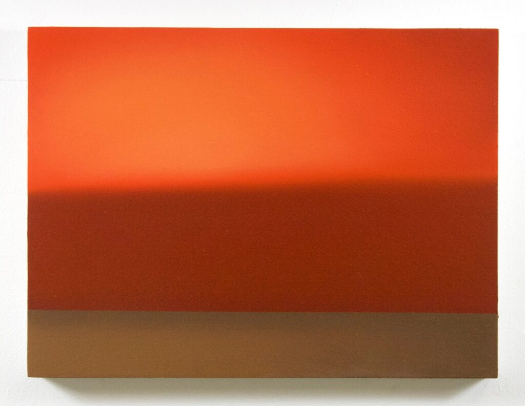 No. 23, by Emily Davis Adams, 2016, oil on paper mounted on panel