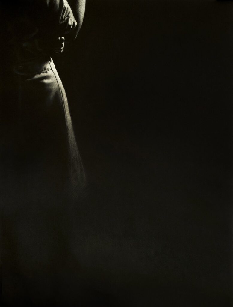 Stare, by James Adelman, 2016, Charcoal on paper