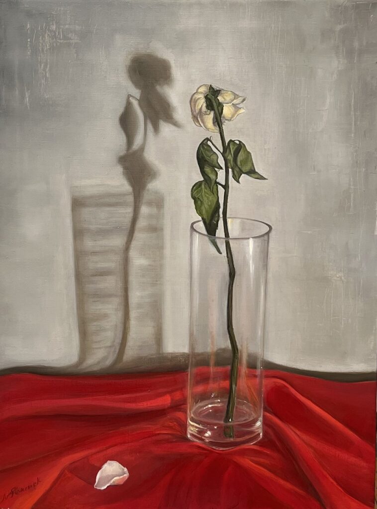 Devotion, by Haneen Alkenany, 2022, oil on canvas