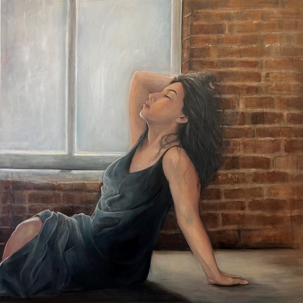 Soul Convulsions, by Haneen Alkenany, 2022, oil on canvas