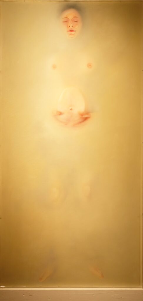 Resonance, by Allison Hill-Edgar, 2017, oil and resin on acrylic