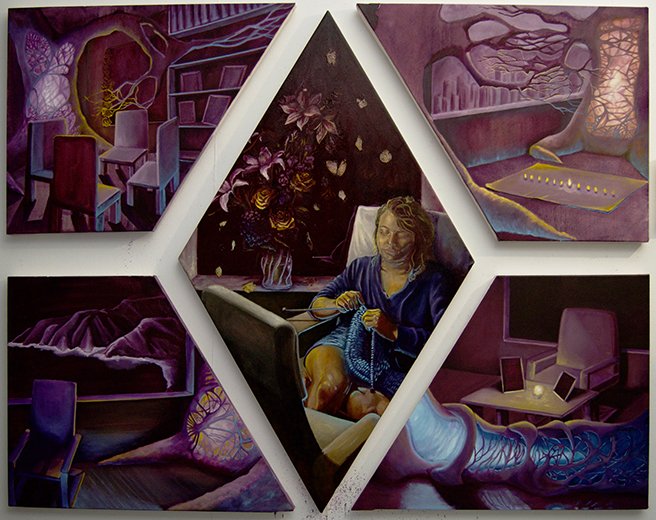 The Hierarchy of Silence, by Carolina Amarillo, 2022, oil on canvas