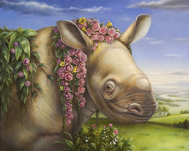 Blossom, by Jean-Pierre Arboleda, 2020, oil on board