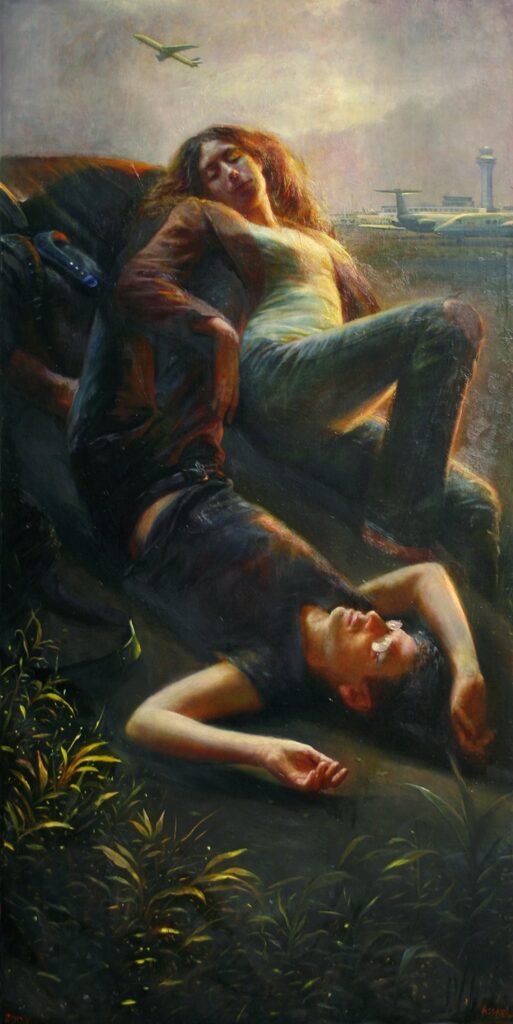Airplane Portrait, by Steven Assael, 2008, oil on canvas