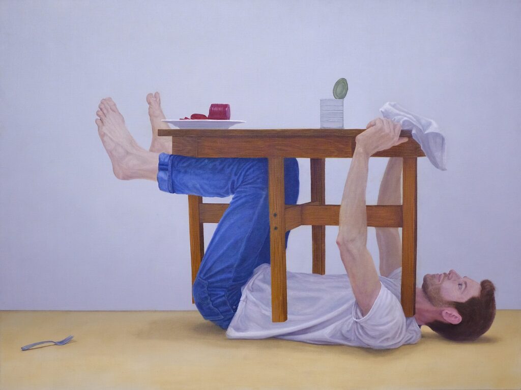 Supporting Role, by Walker Augustyniak, 2018, oil on linen
