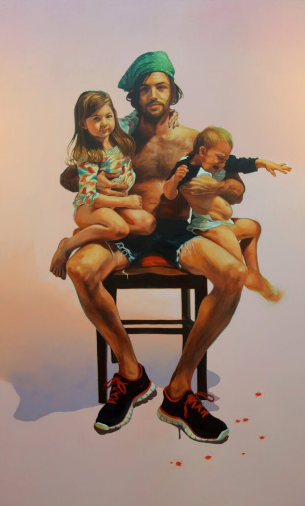Fatherhood/Who's Bleeding?, by Scott Avett, 2013, Oil on canvas