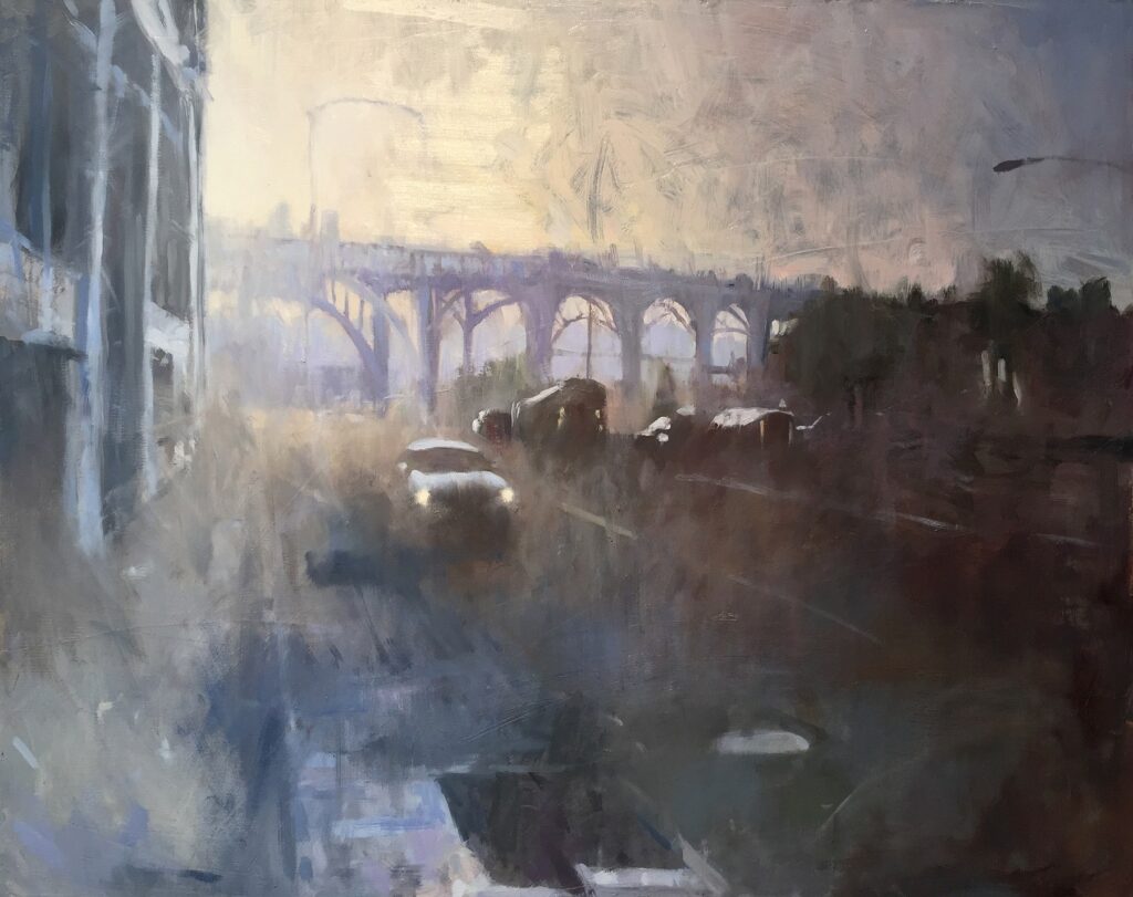 Transition, by Luke Baggot, 2018, oil on canvas