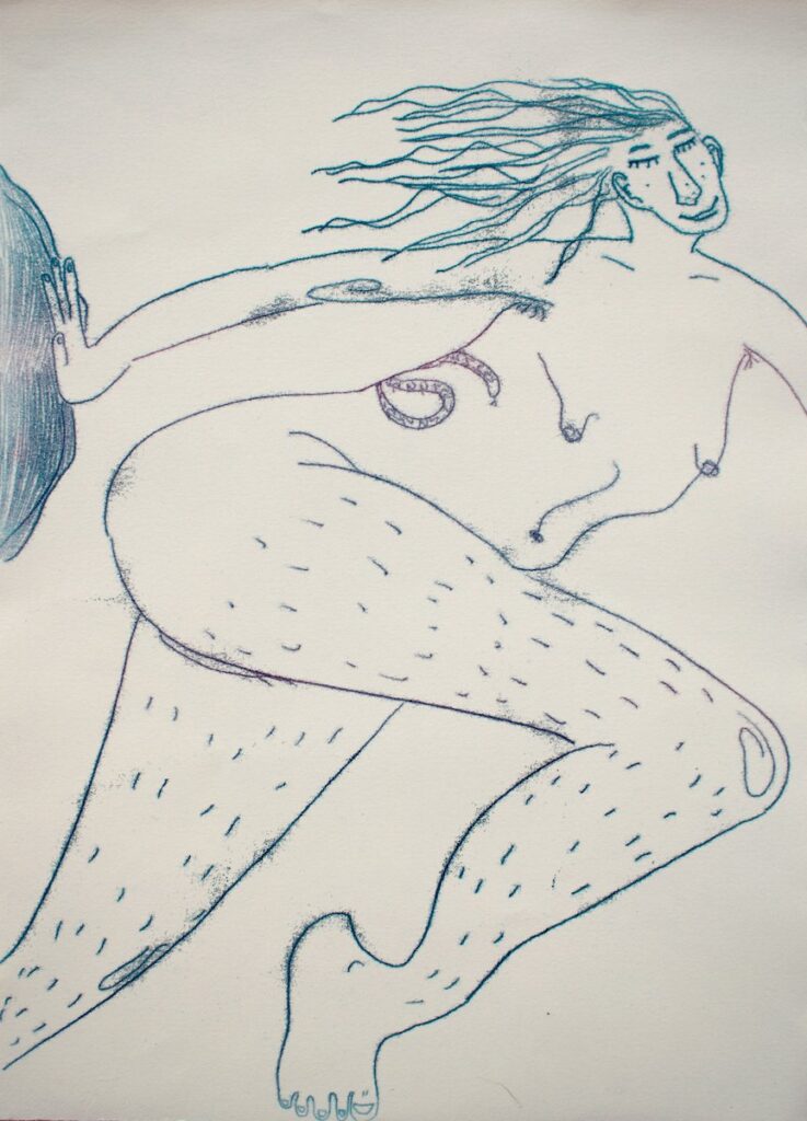 No Thank You!, by Lydia Baker, 2020, ink monotype on Rives BFK paper