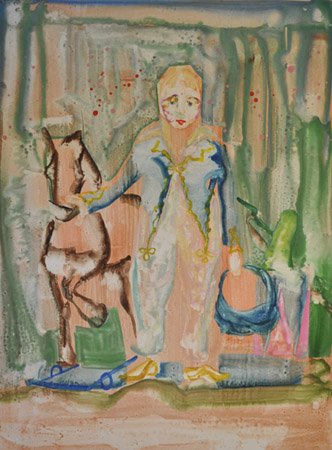 The Little Soldier, by Christina Barber, 2011, Watercolor monotype