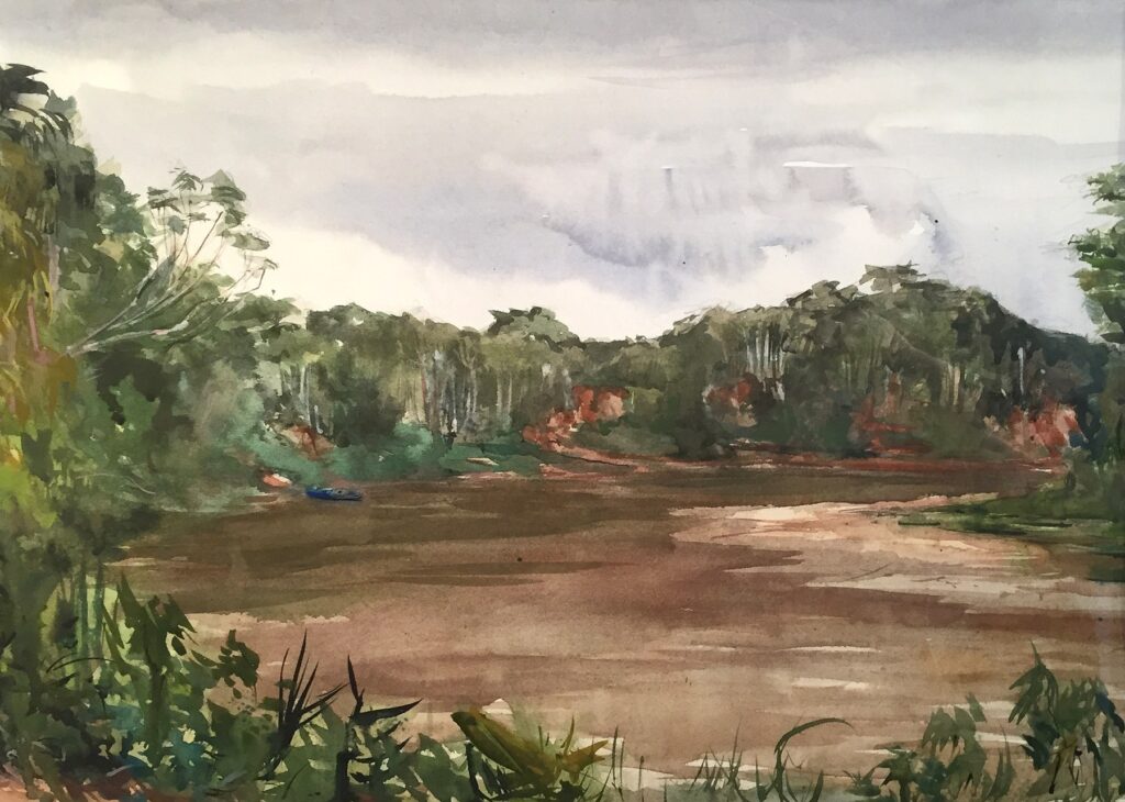 Taissa Basaria, Refugio Amazonas, by Taissia Basaria, 2016, watercolor on paper
