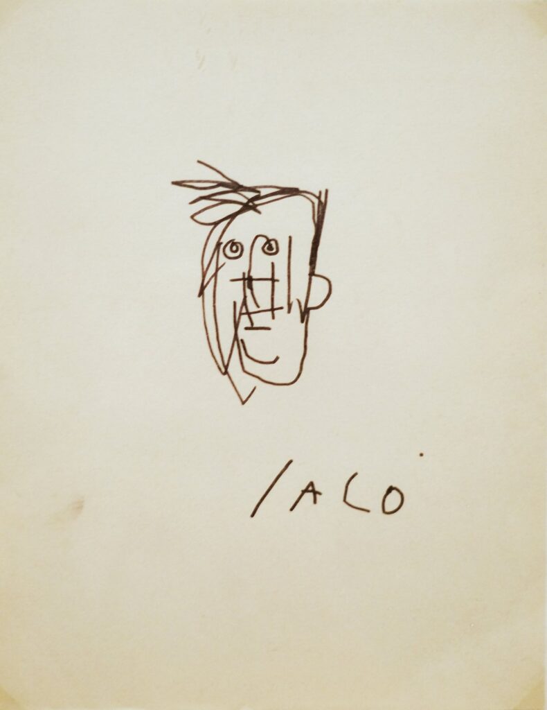 Untitled [Head with ALO], by Jean-Michel Basquiat, 1981