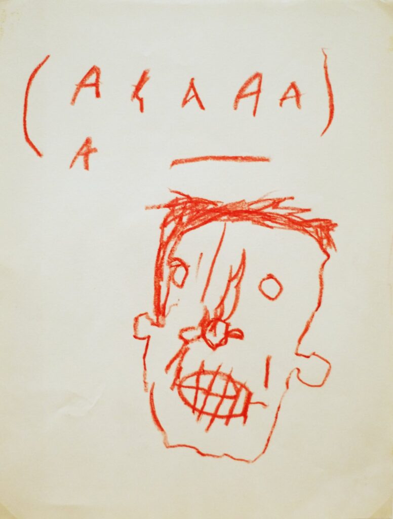 Untitled [Red Head with AAAA], by Jean-Michel Basquiat, 1981