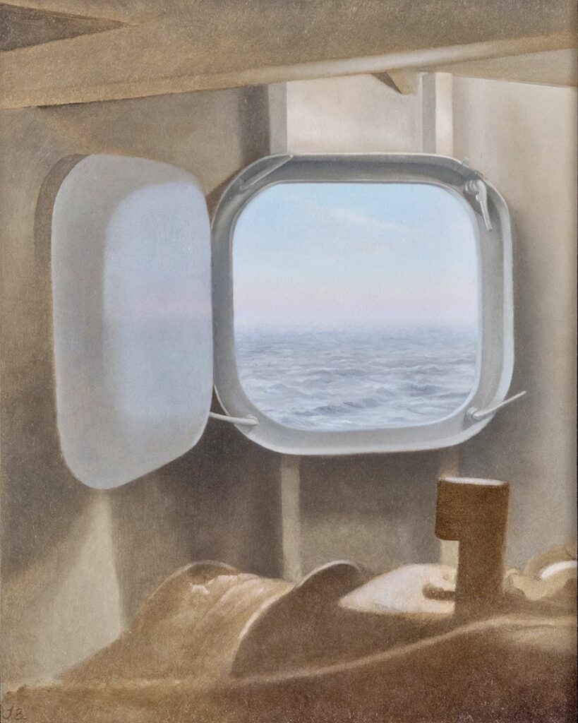 Almost There, by Tamalin Baumgarten, 2022, oil on panel
