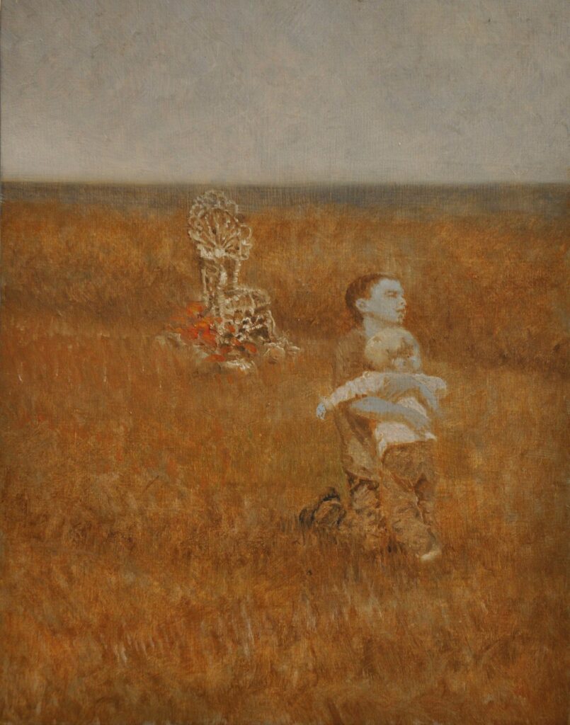Study for Carried Away, by Tamalin Baumgarten, 2014, Oil on panel