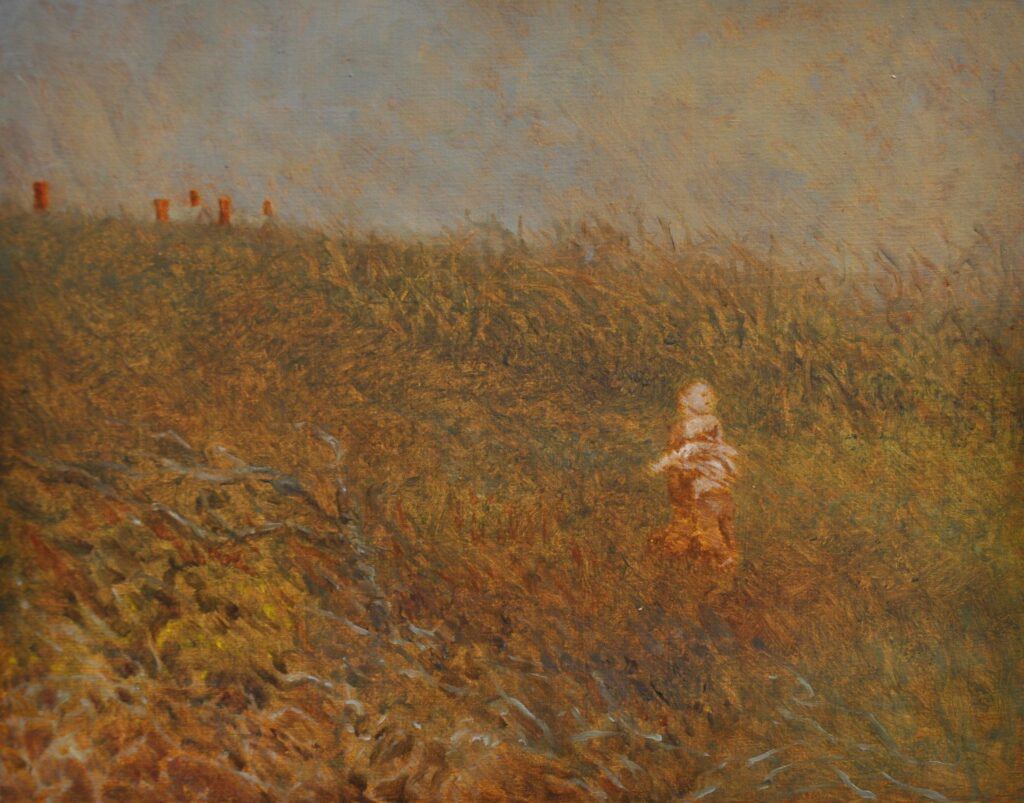 Study for Carried Away, by Tamalin Baumgarten, 2014, Oil on panel