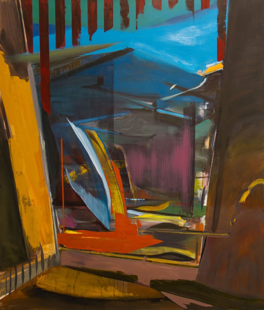 28 Havemeyer I, by Jonathan Beer, 2013, Oil paint and enamel paint on canvas