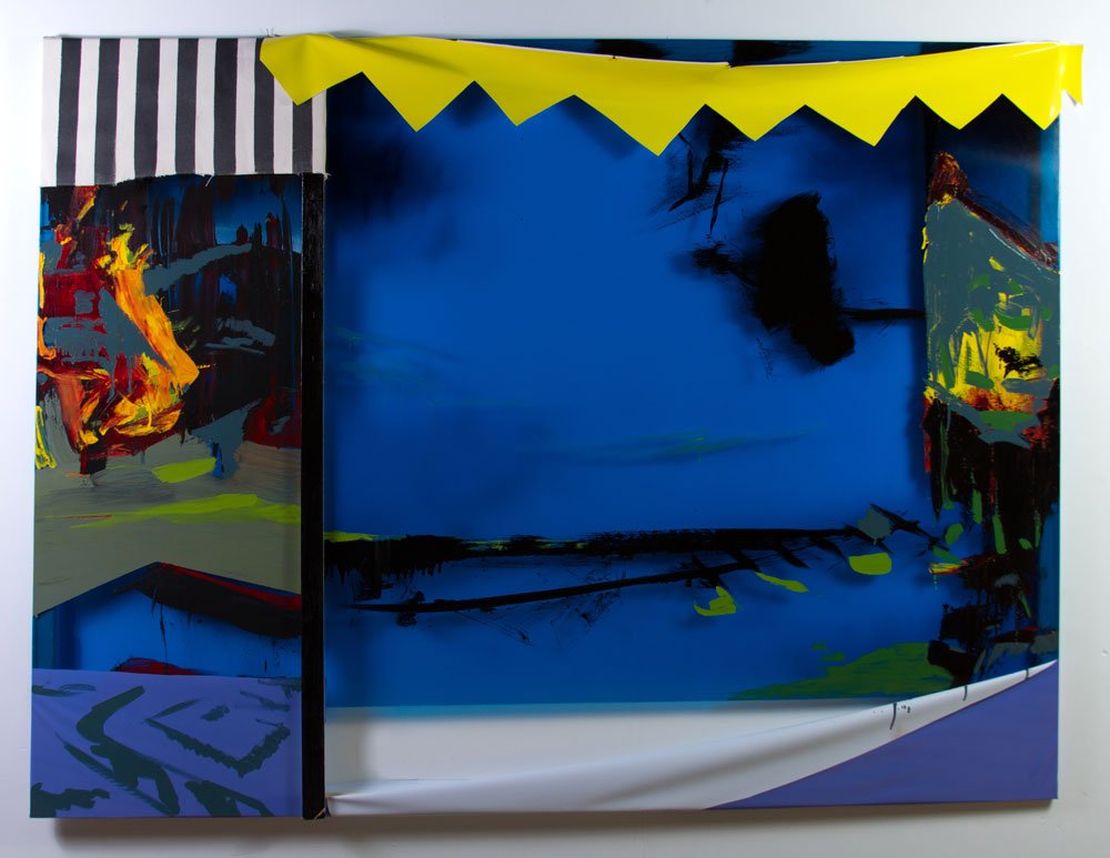 NIGHT-VISION, by Jonathan Beer, 2013, wood, enamel, oil paint, spray paint on canvas