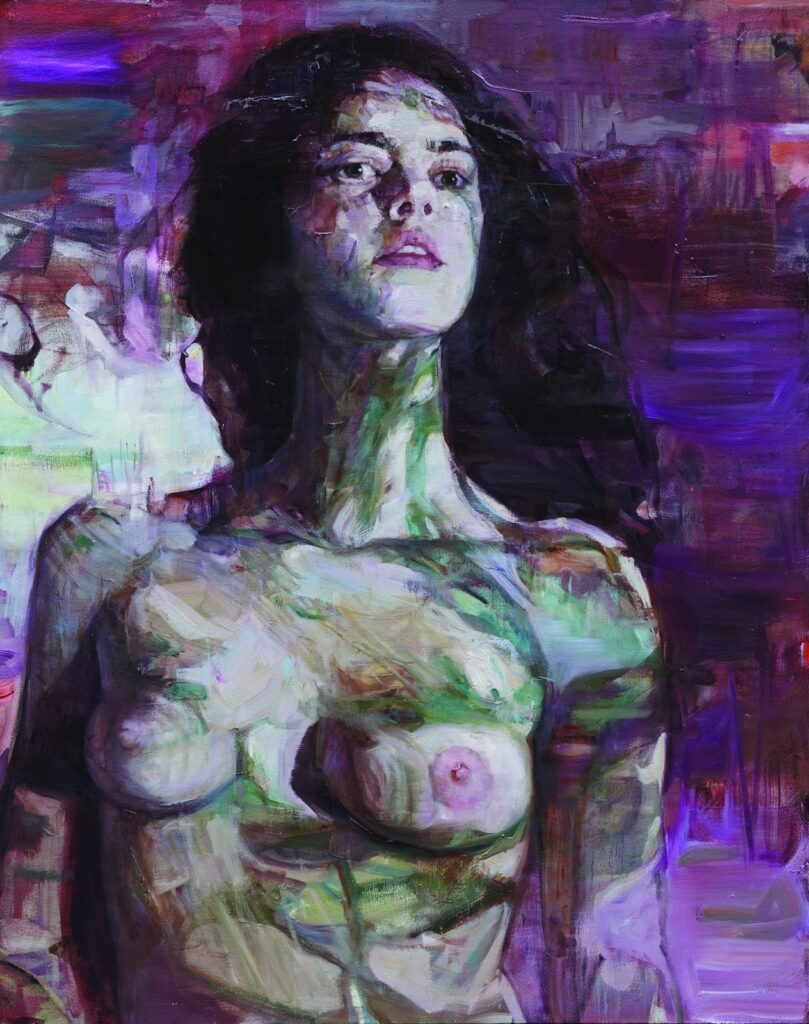 Hemlock Says, by Jessica Benjamin, 2014, Oil on canvas