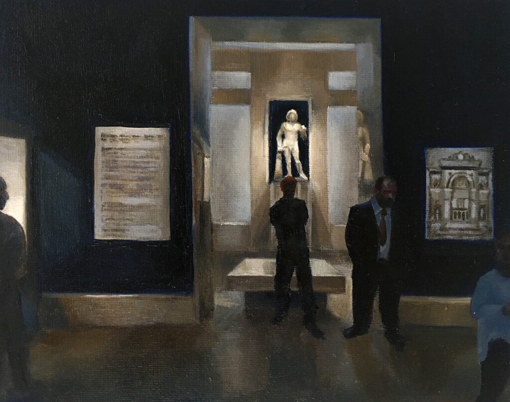 Adam Room, by Melanie Berardicelli, 2019, oil on canvas board