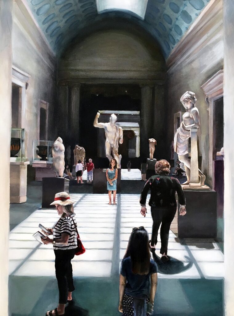Waiting, by Melanie Berardicelli, 2019, oil on paper