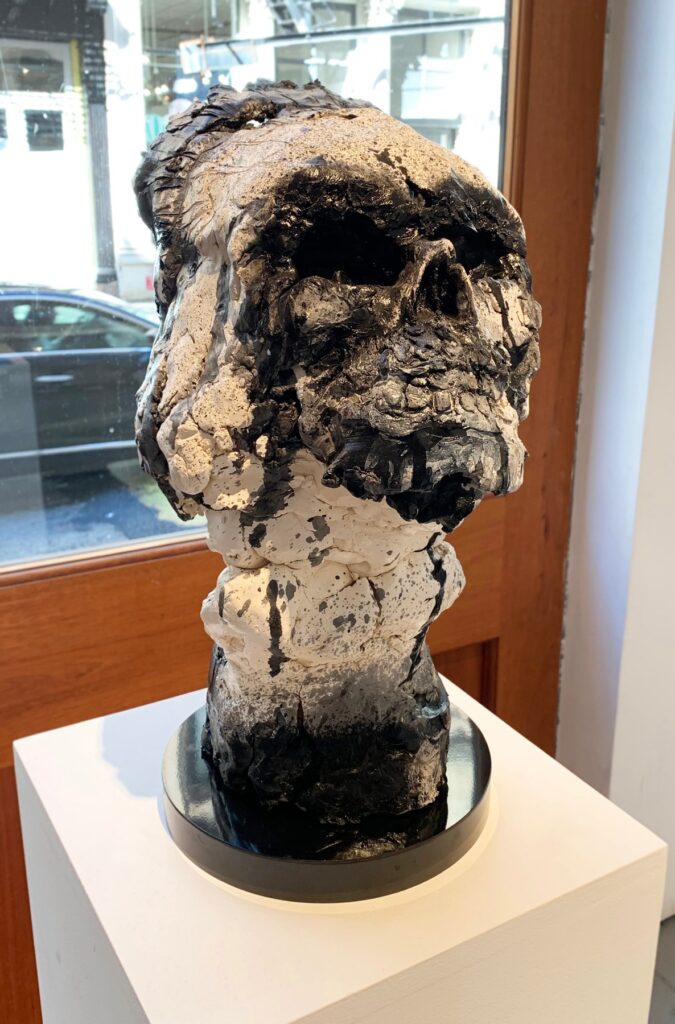 On Purity and Perception, by J. Tobias Bishop, 2019, ink on ceramic