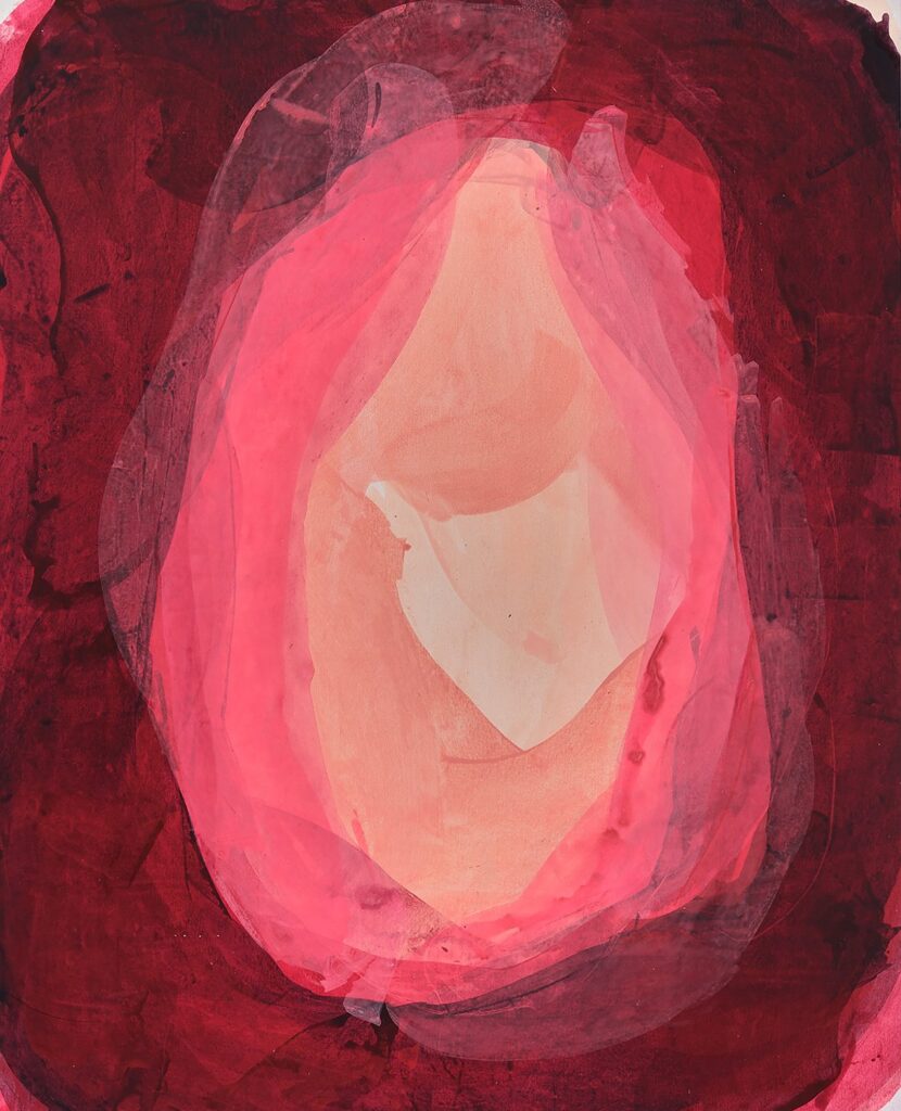 Routes to Oceania, after Marthe W, by Lisa Blas, 2021, acrylic and interference paint on canvas