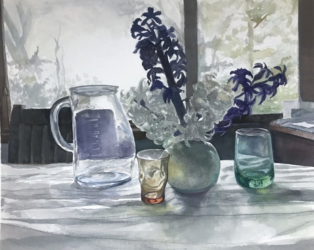 Dark Light, by Holly Blum, 2020, watercolor on watercolor paper