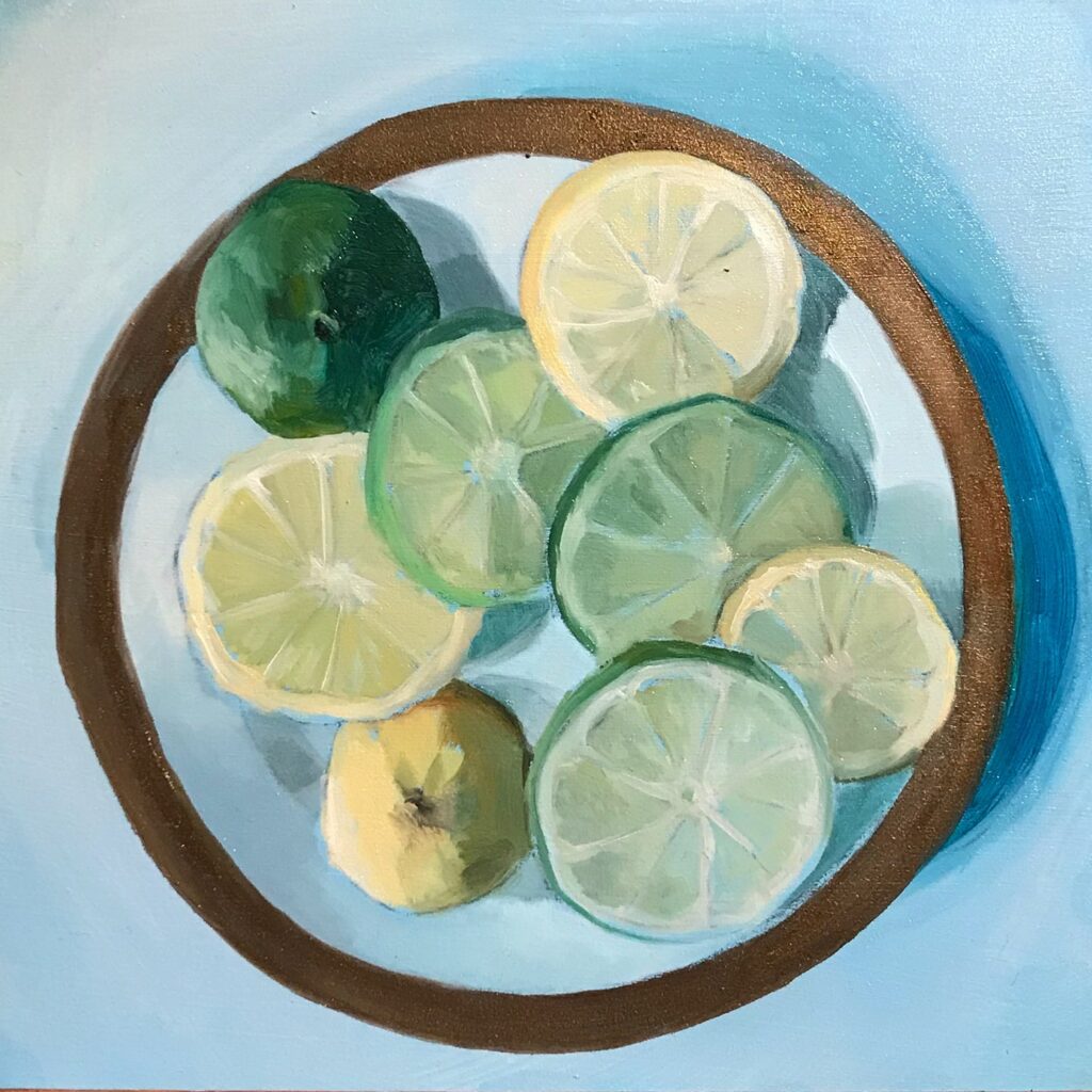 Lemonlime, by Holly Blum, 2019, oil on panel