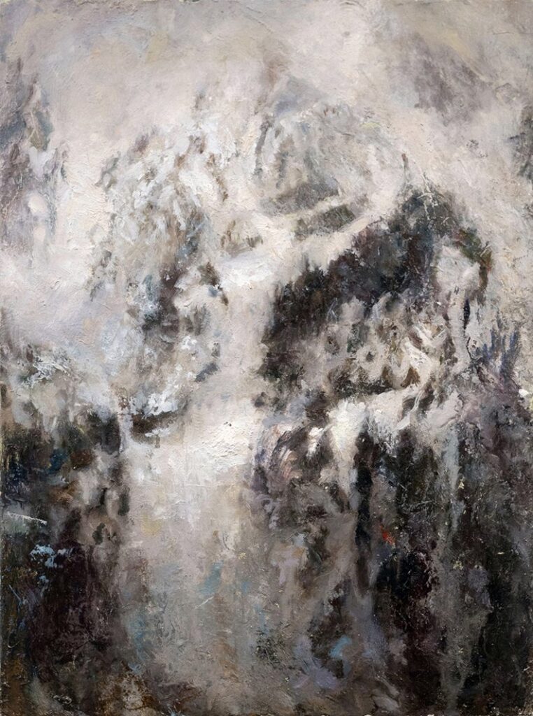 Ascending, by Laurel Boeck, 2023, oil and acrylic on canvas
