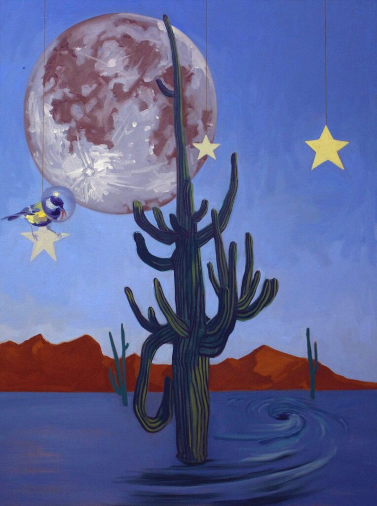 Cactus, by William Bolton, 2015, Oil on canvas