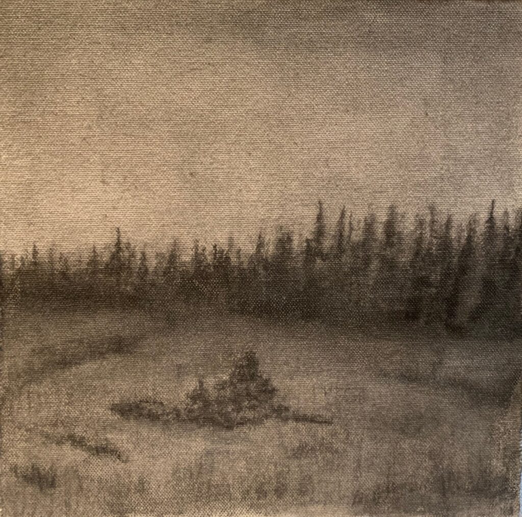 Untitled I, by Amanda Borosavage, 2019, ink on canvas